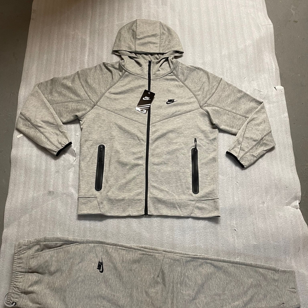 Nike Light Gray Tracksuit with Black Details